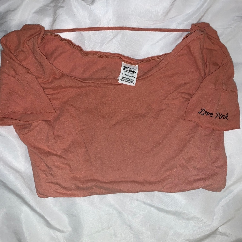 PINK Victoria Secret open back dusty rose t-shirt